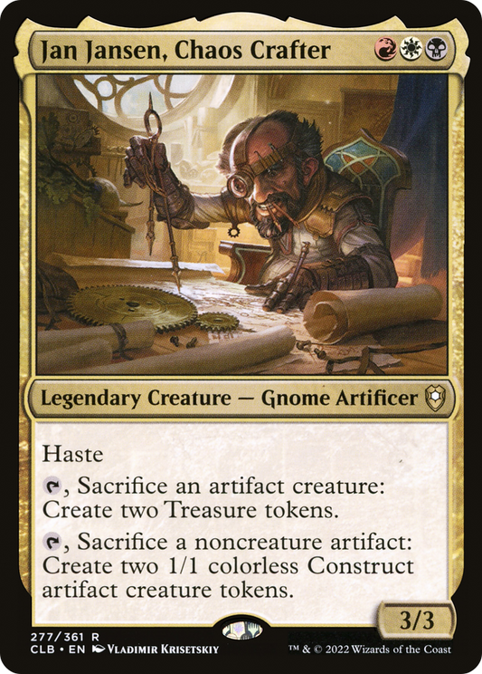 Jan Jansen, Chaos Crafter (CLB-277) - Commander Legends: Battle for Baldur's Gate - Premium MTG Single from Wizards of the Coast - Just $0.08! Shop now at Game Crave Tournament Store