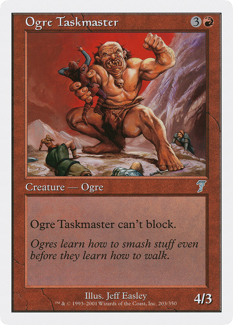 Ogre Taskmaster (7ED-203) - Seventh Edition - Premium MTG Single from Wizards of the Coast - Just $0.08! Shop now at Game Crave Tournament Store