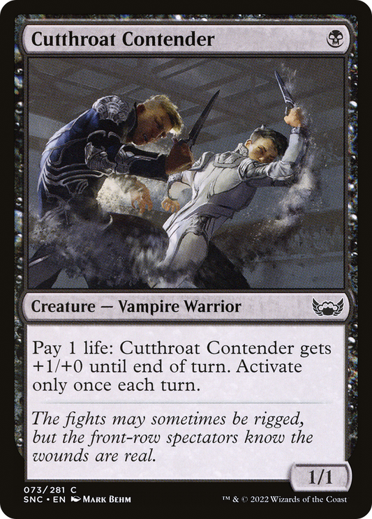 Cutthroat Contender (SNC-073) - Streets of New Capenna - Premium MTG Single from Wizards of the Coast - Just $0.25! Shop now at Game Crave Tournament Store