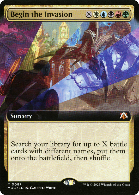 Begin the Invasion (MOC-087) - March of the Machine Commander: (Extended Art) Foil - Premium MTG Single from Wizards of the Coast - Just $0.32! Shop now at Game Crave Tournament Store