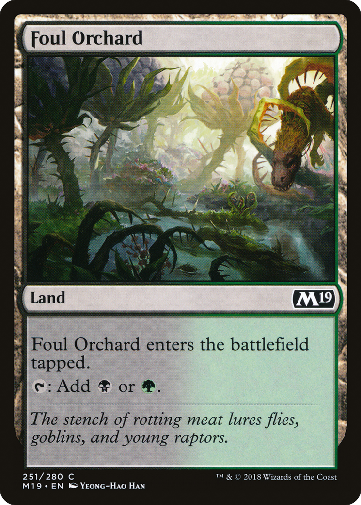 Foul Orchard (M19-251) - Core Set 2019 - Premium MTG Single from Wizards of the Coast - Just $0.25! Shop now at Game Crave Tournament Store