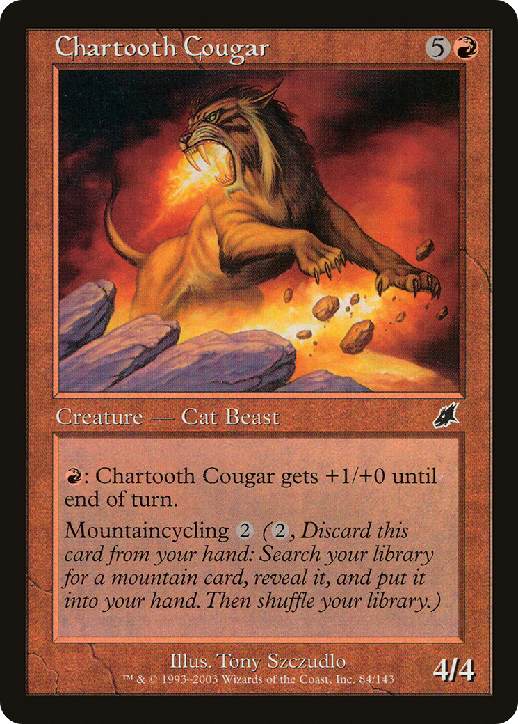 Chartooth Cougar (SCG-084) - Scourge Foil - Premium MTG Single from Wizards of the Coast - Just $0.38! Shop now at Game Crave Tournament Store
