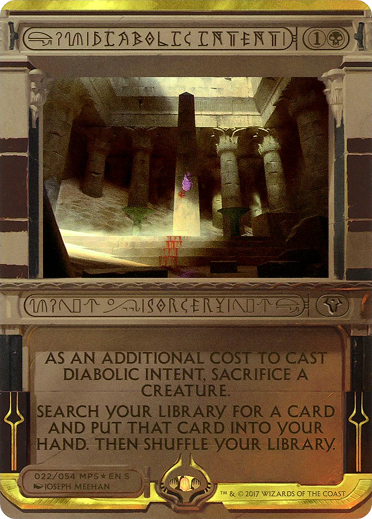 Diabolic Intent (MP2-022) - Amonkhet Invocations (Borderless) Foil - Premium MTG Single from Wizards of the Coast - Just $19.23! Shop now at Game Crave Tournament Store