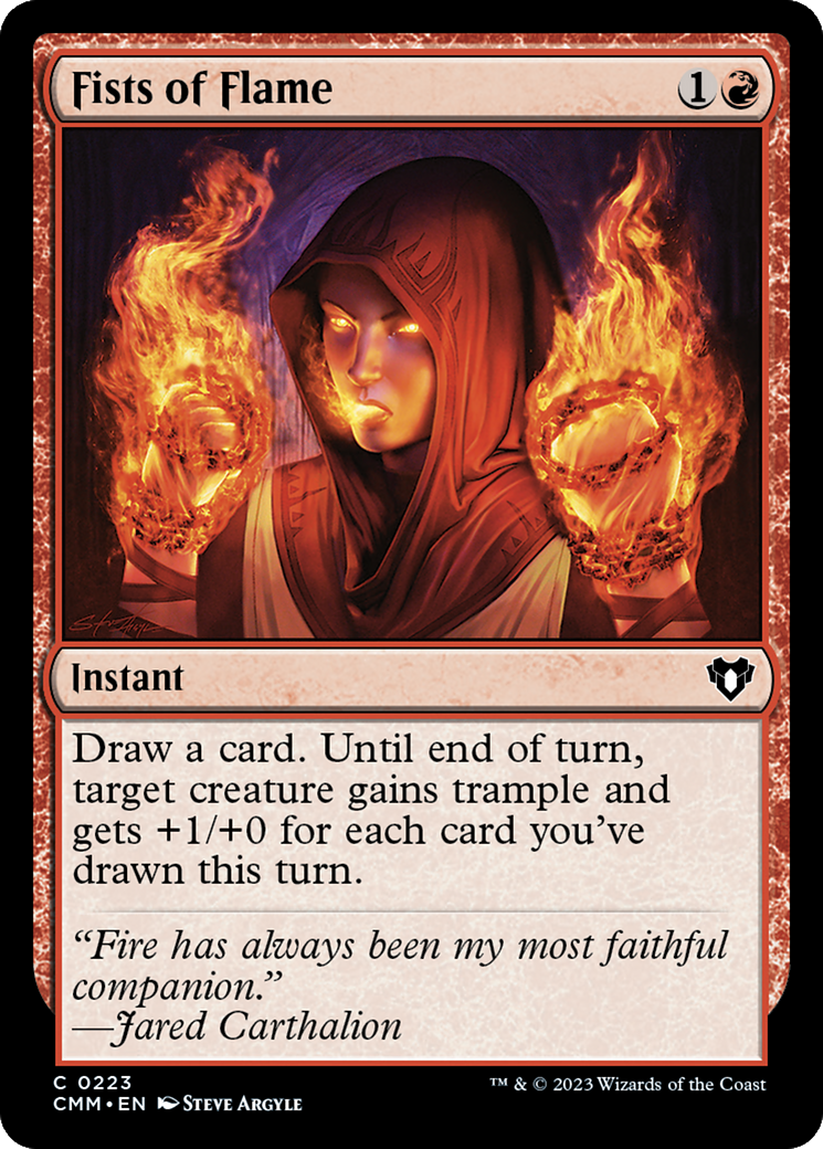 Fists of Flame (CMM-223) - Commander Masters - Premium MTG Single from Wizards of the Coast - Just $0.08! Shop now at Game Crave Tournament Store