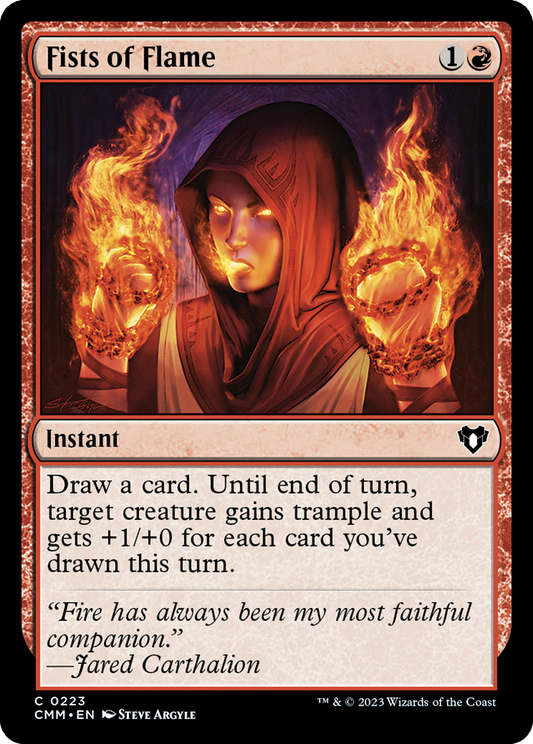 Fists of Flame (CMM-223) - Commander Masters Foil - Premium MTG Single from Wizards of the Coast - Just $0.18! Shop now at Game Crave Tournament Store