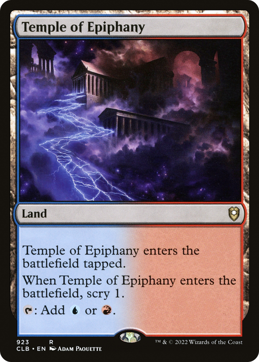 Temple of Epiphany (CLB-923) - Commander Legends: Battle for Baldur's Gate - Premium MTG Single from Wizards of the Coast - Just $0.08! Shop now at Game Crave Tournament Store