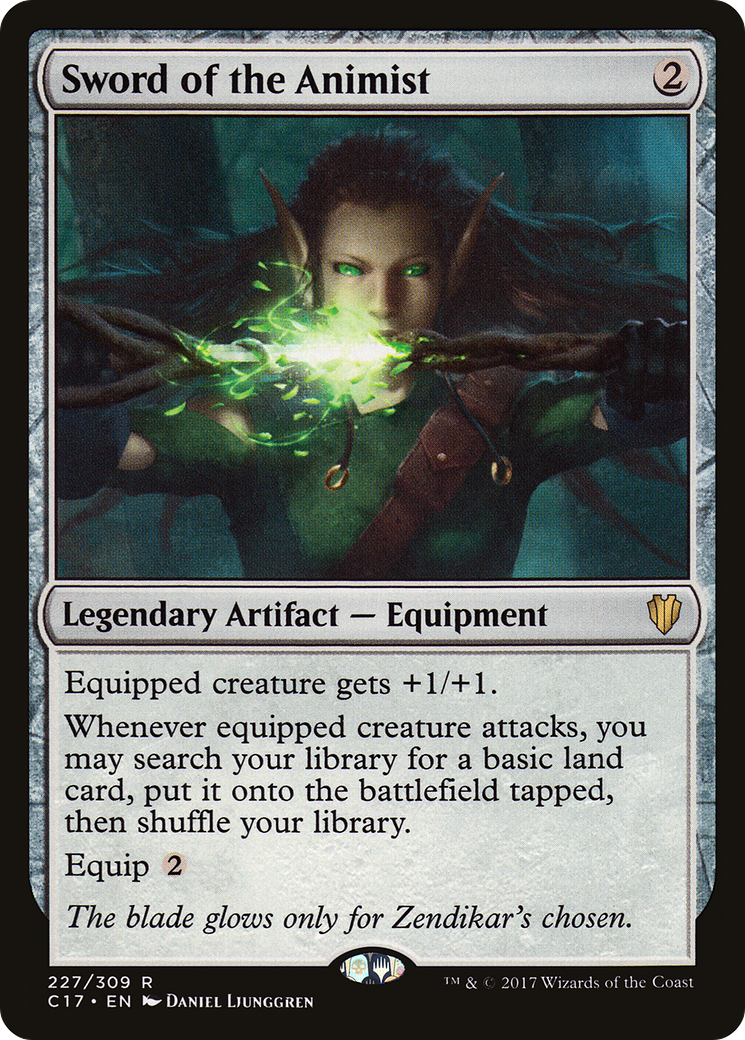 Sword of the Animist (C17-227) - Commander 2017 - Premium MTG Single from Wizards of the Coast - Just $1.94! Shop now at Game Crave Tournament Store