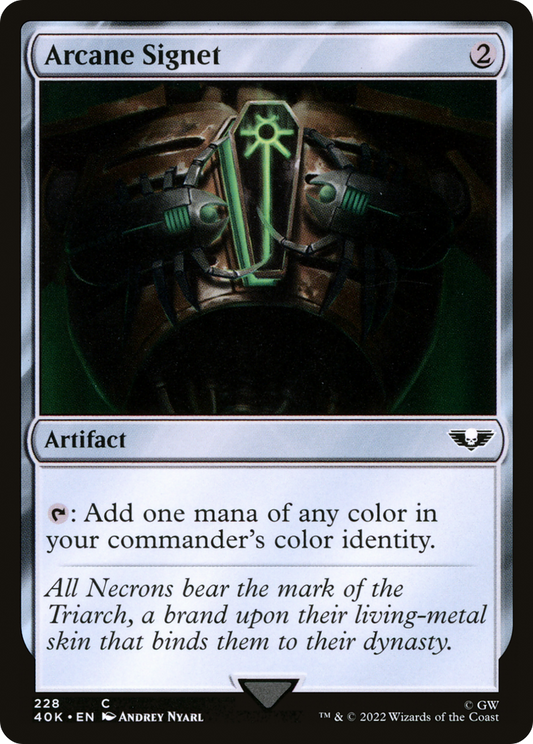 Arcane Signet (40K-228) - Warhammer 40,000 Commander - Premium MTG Single from Wizards of the Coast - Just $1.01! Shop now at Game Crave Tournament Store