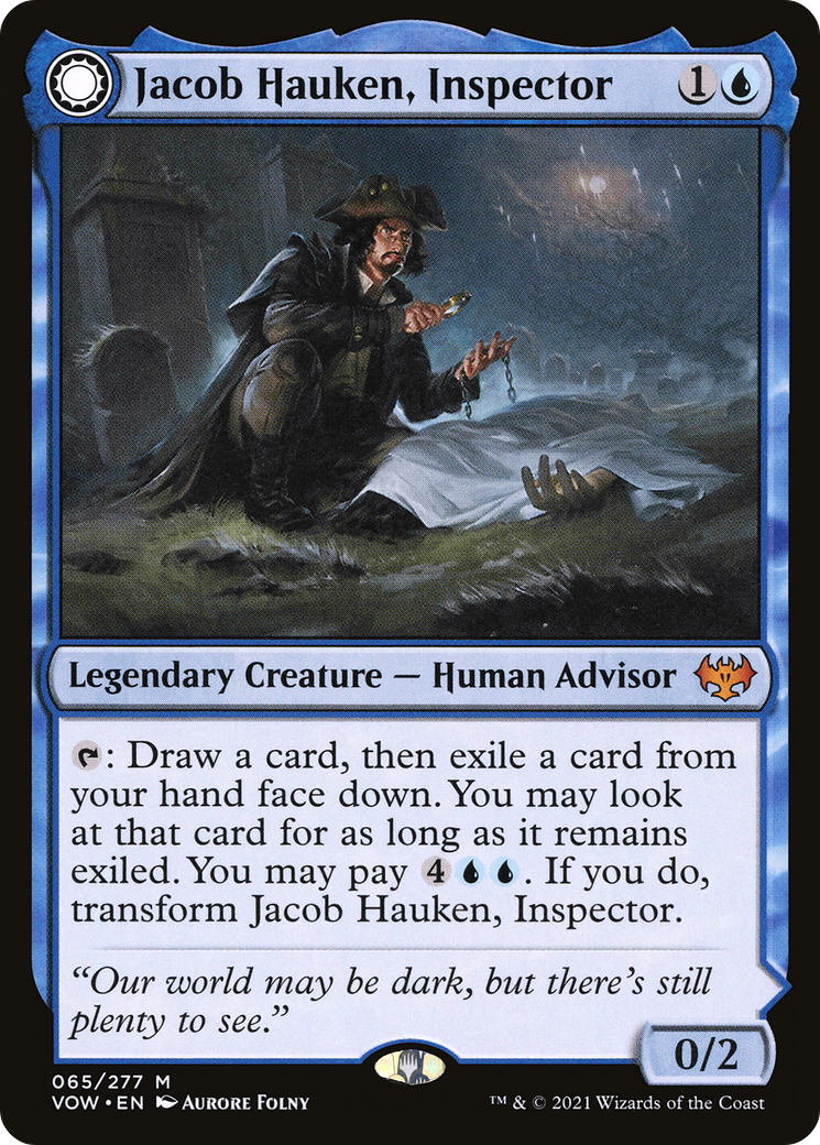 Jacob Hauken, Inspector // Hauken's Insight (VOW-065) - Innistrad: Crimson Vow: (Double Faced Transform) - Premium MTG Single from Wizards of the Coast - Just $0.26! Shop now at Game Crave Tournament Store