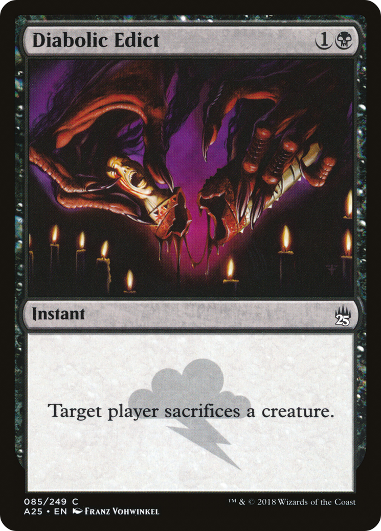 Diabolic Edict (A25-085) - Masters 25 - Premium MTG Single from Wizards of the Coast - Just $0.08! Shop now at Game Crave Tournament Store