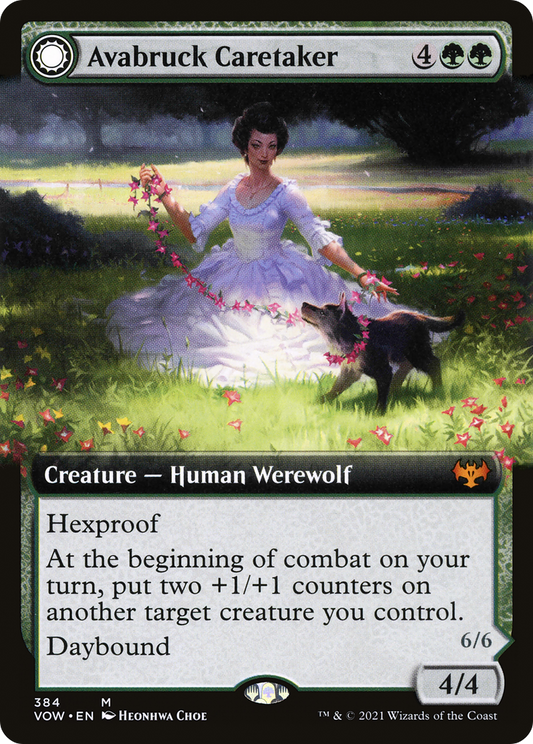 Avabruck Caretaker // Hollowhenge Huntmaster (VOW-384) - Innistrad: Crimson Vow: (Extended Art, Double Faced Transform) Foil - Premium MTG Single from Wizards of the Coast - Just $1.56! Shop now at Game Crave Tournament Store