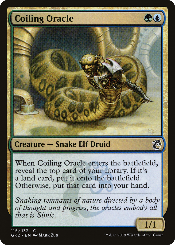 Coiling Oracle (GK2-115) - RNA Guild Kit - Premium MTG Single from Wizards of the Coast - Just $0.08! Shop now at Game Crave Tournament Store