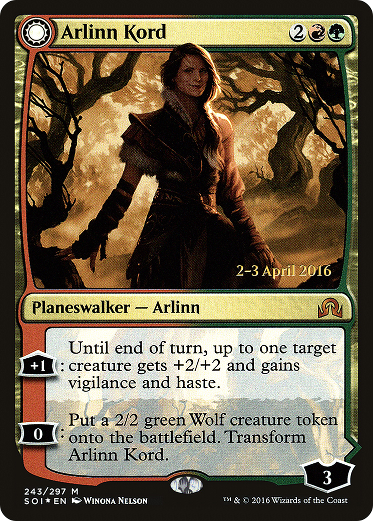 Arlinn Kord // Arlinn, Embraced by the Moon (PSOI-243S) - Shadows over Innistrad Promos: (Double Faced Transform) Foil - Premium MTG Single from Wizards of the Coast - Just $2.26! Shop now at Game Crave Tournament Store