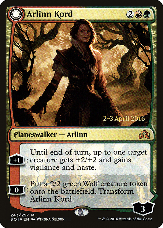 Arlinn Kord // Arlinn, Embraced by the Moon (PSOI-243S) - Shadows over Innistrad Promos: (Double Faced Transform) Foil - Premium MTG Single from Wizards of the Coast - Just $2.26! Shop now at Game Crave Tournament Store