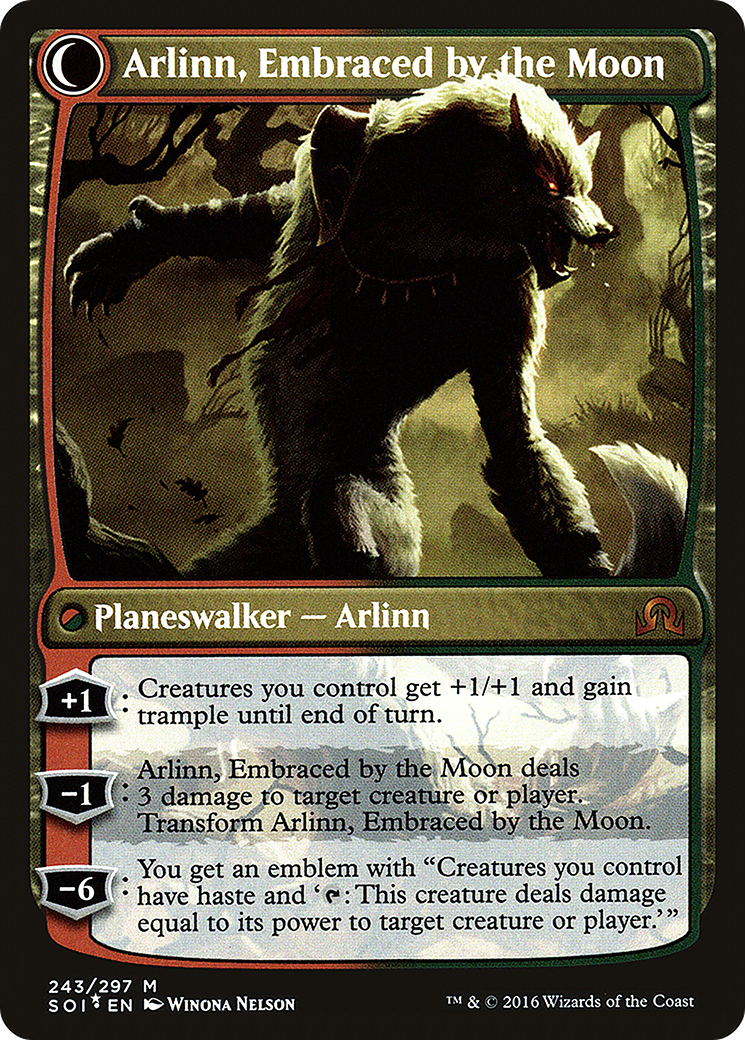Arlinn Kord // Arlinn, Embraced by the Moon (PSOI-243S) - Shadows over Innistrad Promos: (Double Faced Transform) Foil - Premium MTG Single from Wizards of the Coast - Just $2.26! Shop now at Game Crave Tournament Store