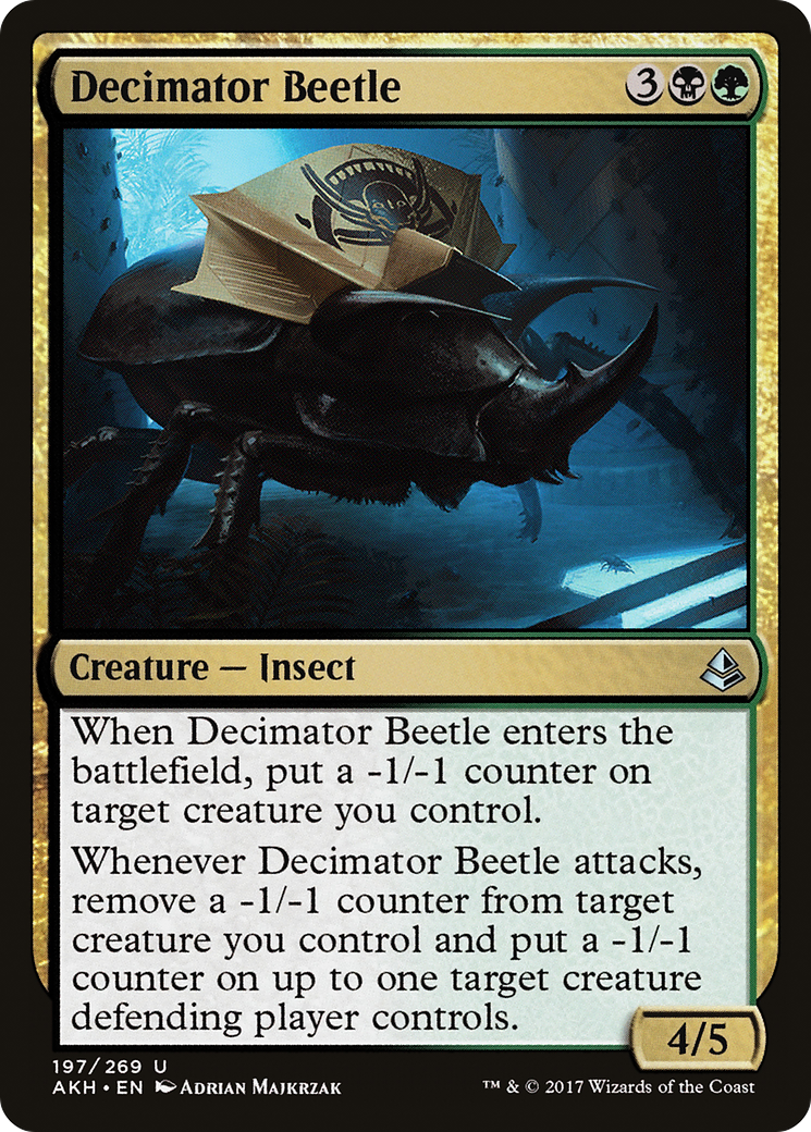 Decimator Beetle (AKH-197) - Amonkhet Foil - Premium MTG Single from Wizards of the Coast - Just $0.12! Shop now at Game Crave Tournament Store
