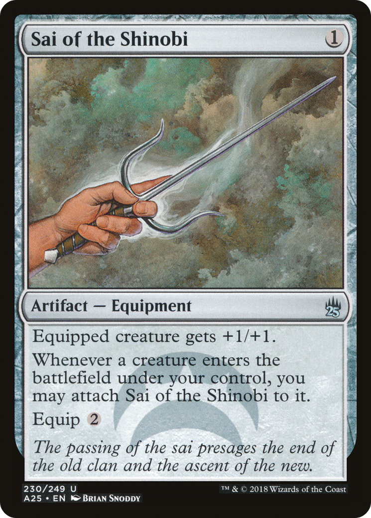 Sai of the Shinobi (A25-230) - Masters 25 - Premium MTG Single from Wizards of the Coast - Just $0.08! Shop now at Game Crave Tournament Store