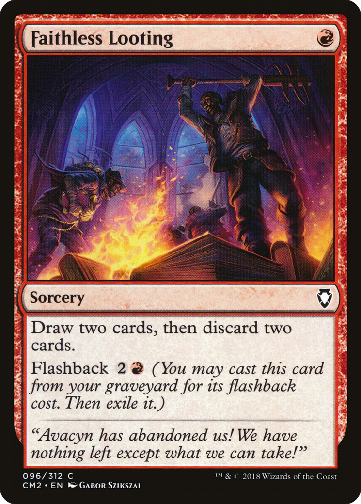 Faithless Looting (CM2-096) - Commander Anthology Volume II - Premium MTG Single from Wizards of the Coast - Just $0.12! Shop now at Game Crave Tournament Store