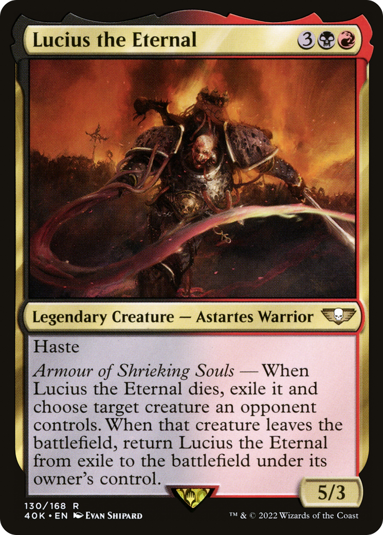 Lucius the Eternal (40K-130) - Warhammer 40,000 Commander - Premium MTG Single from Wizards of the Coast - Just $0.25! Shop now at Game Crave Tournament Store
