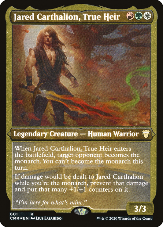 Jared Carthalion, True Heir (CMR-601) - Commander Legends Etched Foil - Premium MTG Single from Wizards of the Coast - Just $0.08! Shop now at Game Crave Tournament Store