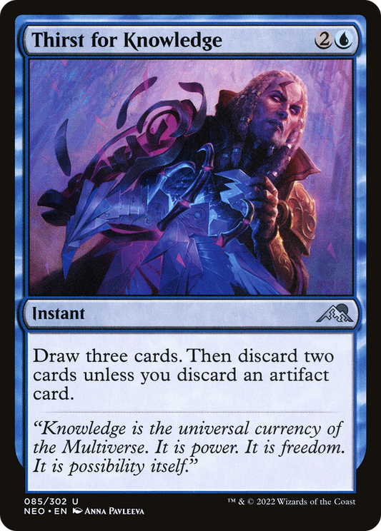 Thirst for Knowledge (NEO-085) - Kamigawa: Neon Dynasty Foil - Premium MTG Single from Wizards of the Coast - Just $0.08! Shop now at Game Crave Tournament Store
