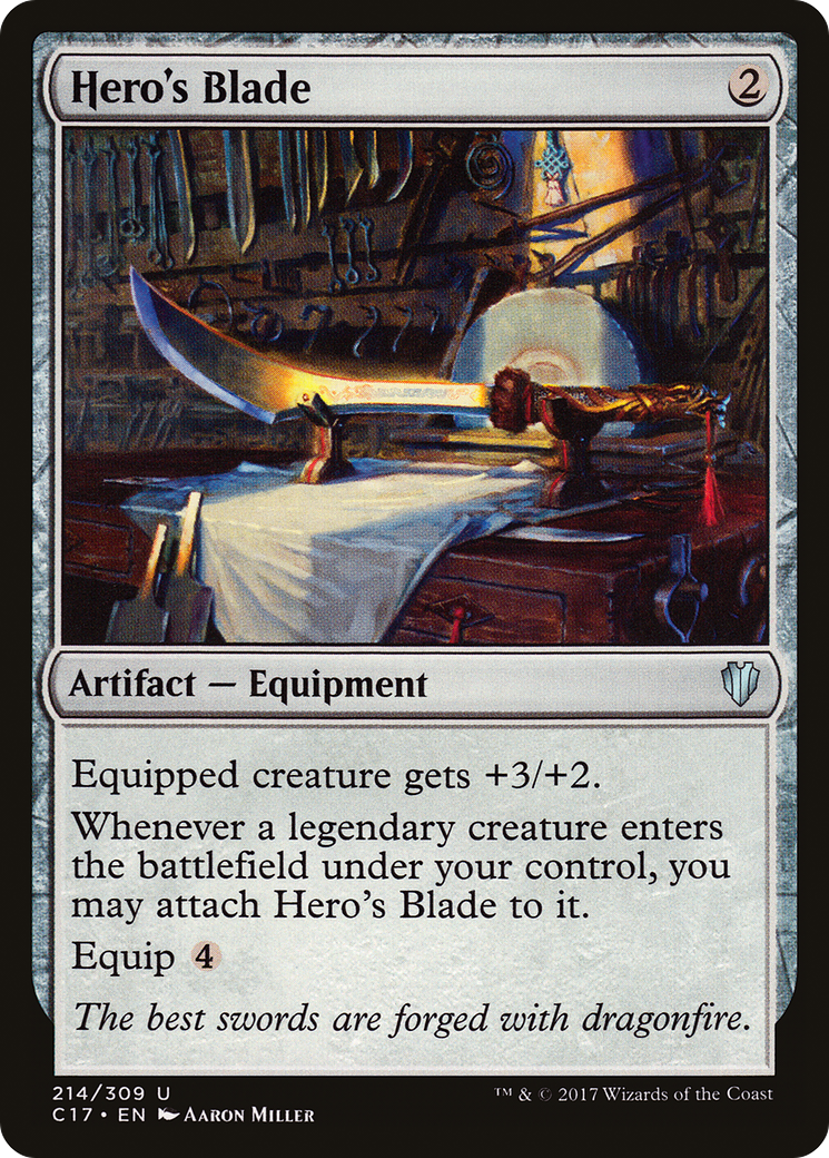 Hero's Blade (C17-214) - Commander 2017 - Premium MTG Single from Wizards of the Coast - Just $0.08! Shop now at Game Crave Tournament Store