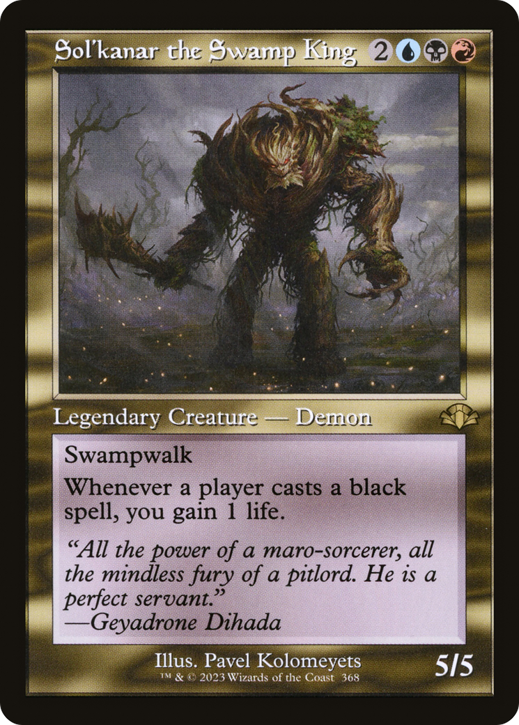 Sol'kanar the Swamp King (DMR-368) - Dominaria Remastered - Premium MTG Single from Wizards of the Coast - Just $0.08! Shop now at Game Crave Tournament Store