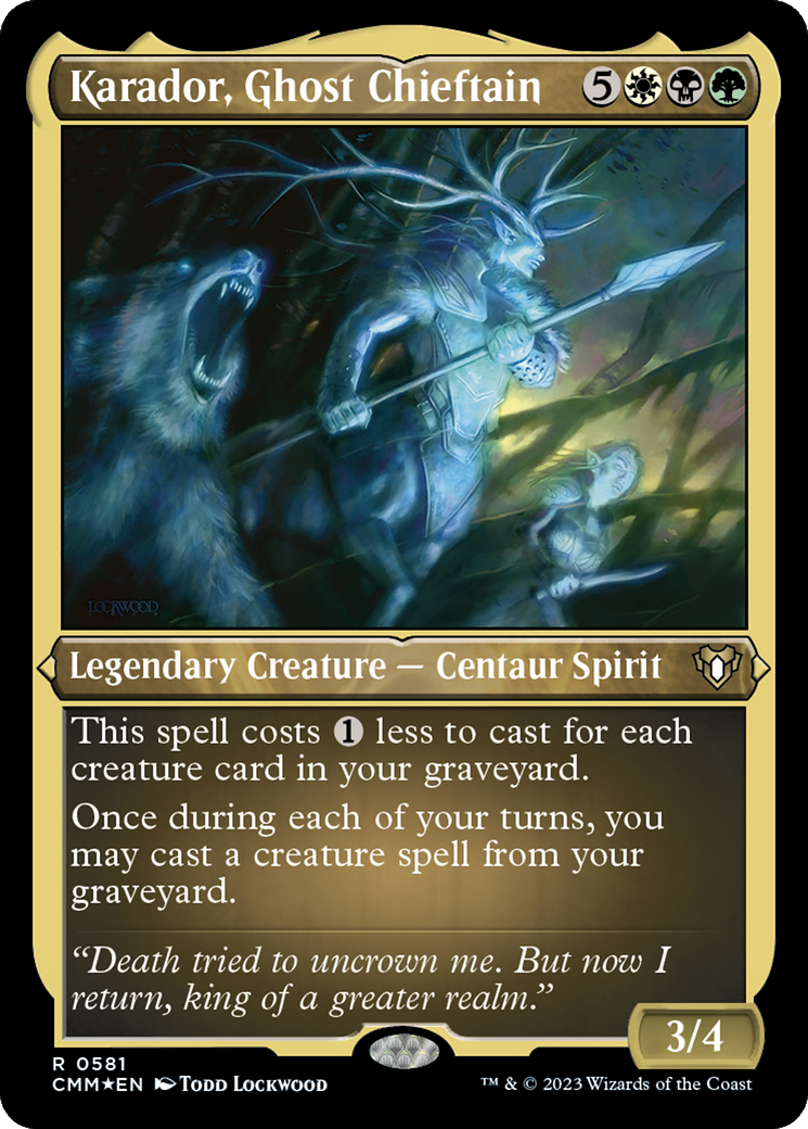 Karador, Ghost Chieftain (CMM-581) - Commander Masters Etched Foil - Premium MTG Single from Wizards of the Coast - Just $0.08! Shop now at Game Crave Tournament Store