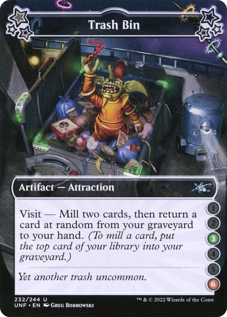 Trash Bin (UNF-232B) - Unfinity Foil - Premium MTG Single from Wizards of the Coast - Just $0.25! Shop now at Game Crave Tournament Store