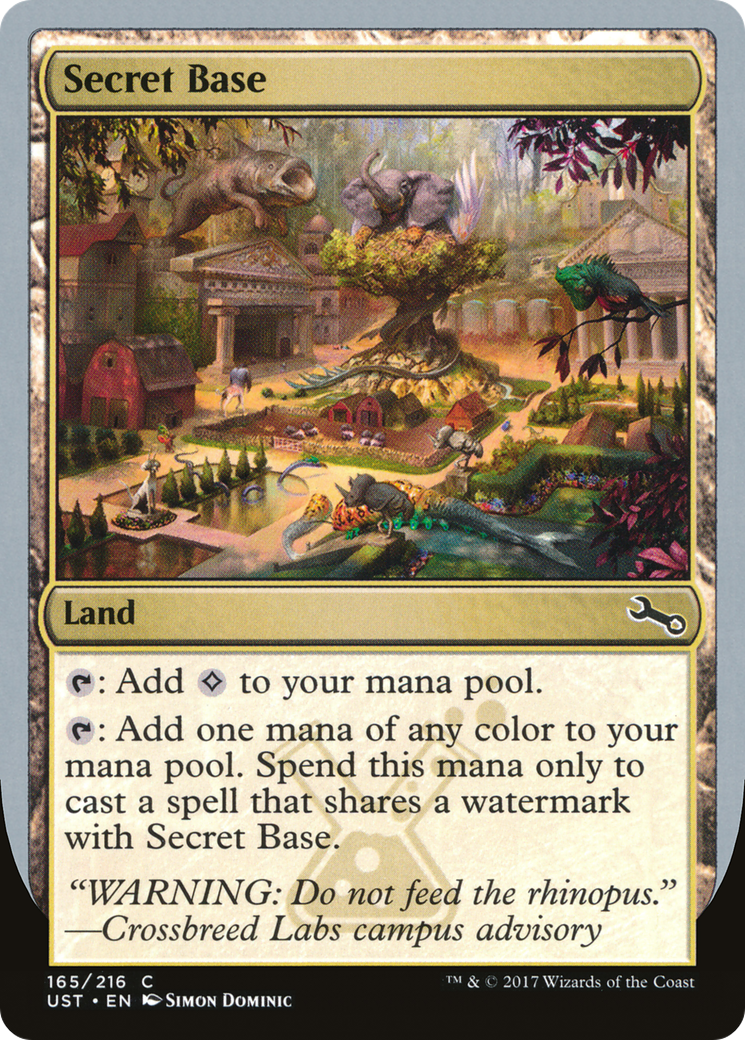 Secret Base (UST-165E) - Unstable Foil - Premium MTG Single from Wizards of the Coast - Just $0.26! Shop now at Game Crave Tournament Store