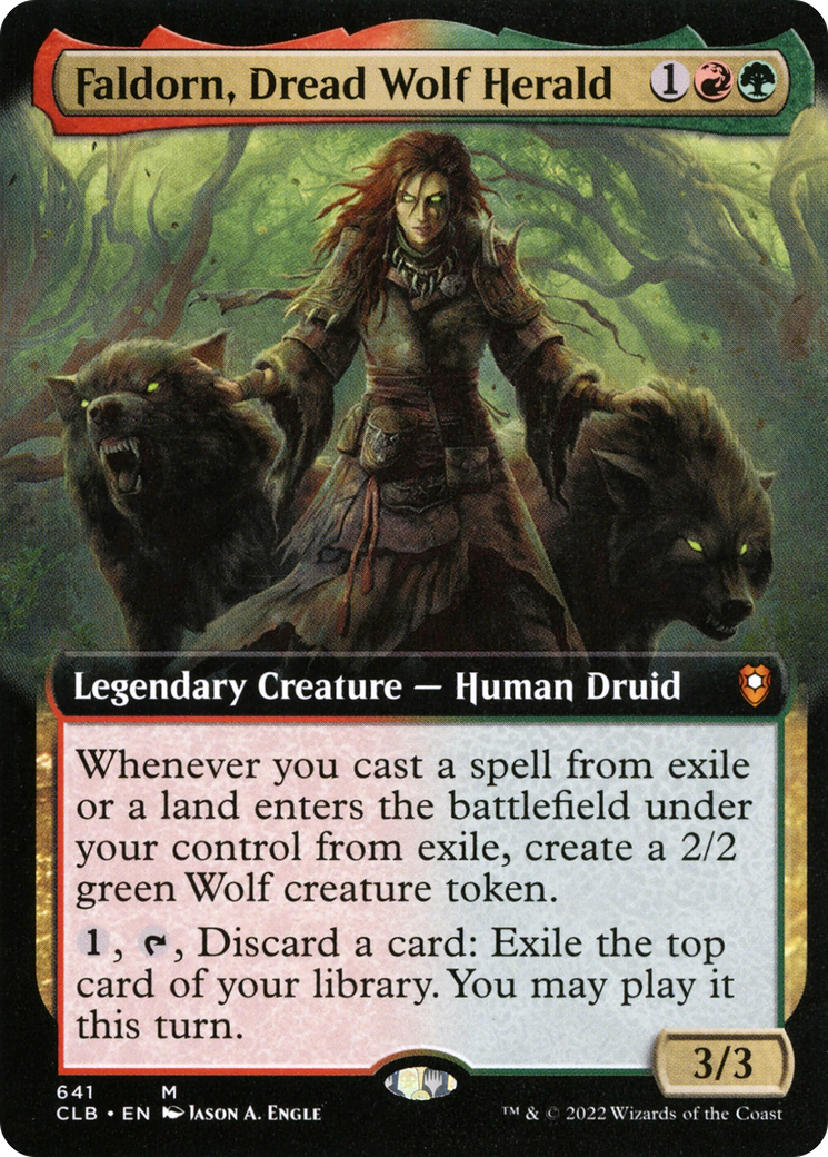 Faldorn, Dread Wolf Herald (CLB-641) - Commander Legends: Battle for Baldur's Gate: (Extended Art) - Premium MTG Single from Wizards of the Coast - Just $1.49! Shop now at Game Crave Tournament Store