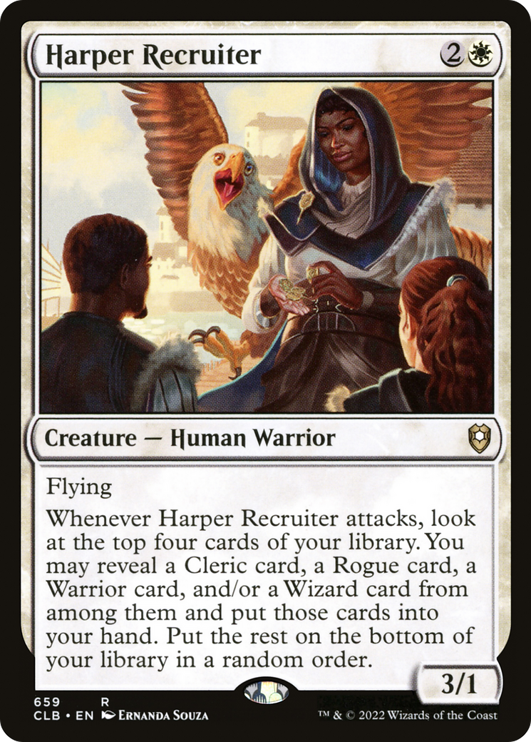 Harper Recruiter (CLB-659) - Commander Legends: Battle for Baldur's Gate - Premium MTG Single from Wizards of the Coast - Just $0.18! Shop now at Game Crave Tournament Store