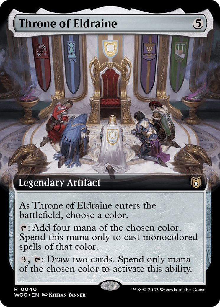 Throne of Eldraine (WOC-040) - Wilds of Eldraine Commander: (Extended Art) - Premium MTG Single from Wizards of the Coast - Just $5.72! Shop now at Game Crave Tournament Store