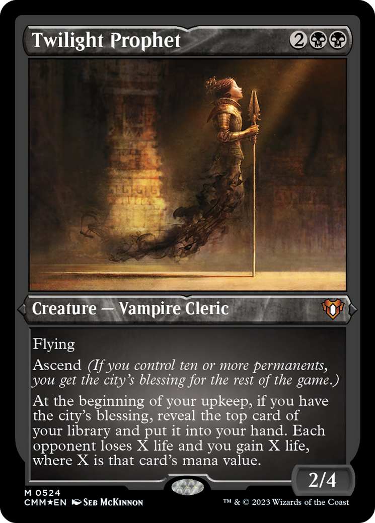 Twilight Prophet (CMM-524) - Commander Masters Etched Foil - Premium MTG Single from Wizards of the Coast - Just $1.96! Shop now at Game Crave Tournament Store