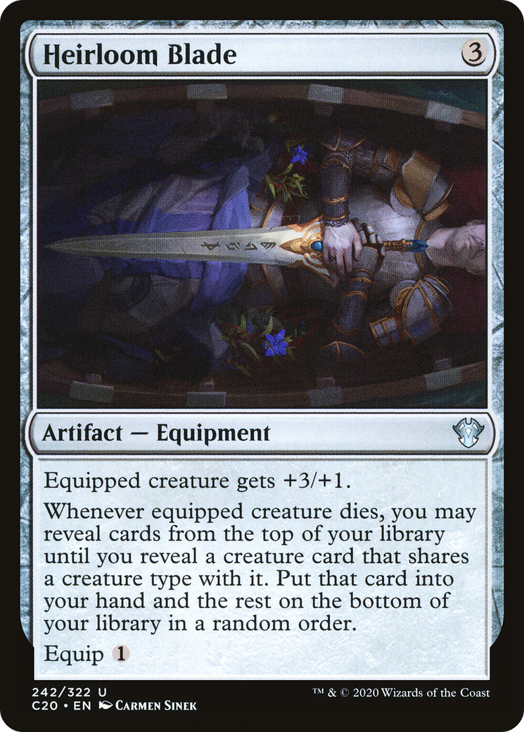 Heirloom Blade (C20-242) - Commander 2020 - Premium MTG Single from Wizards of the Coast - Just $0.08! Shop now at Game Crave Tournament Store