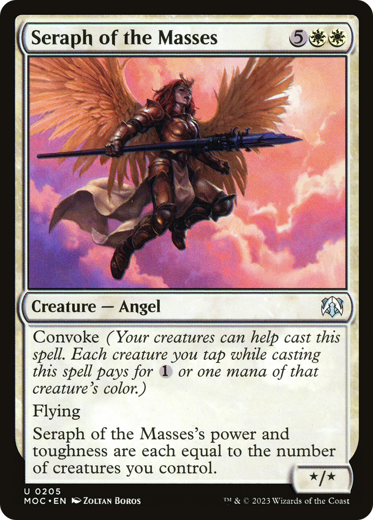 Seraph of the Masses (MOC-205) - March of the Machine Commander - Premium MTG Single from Wizards of the Coast - Just $0.08! Shop now at Game Crave Tournament Store