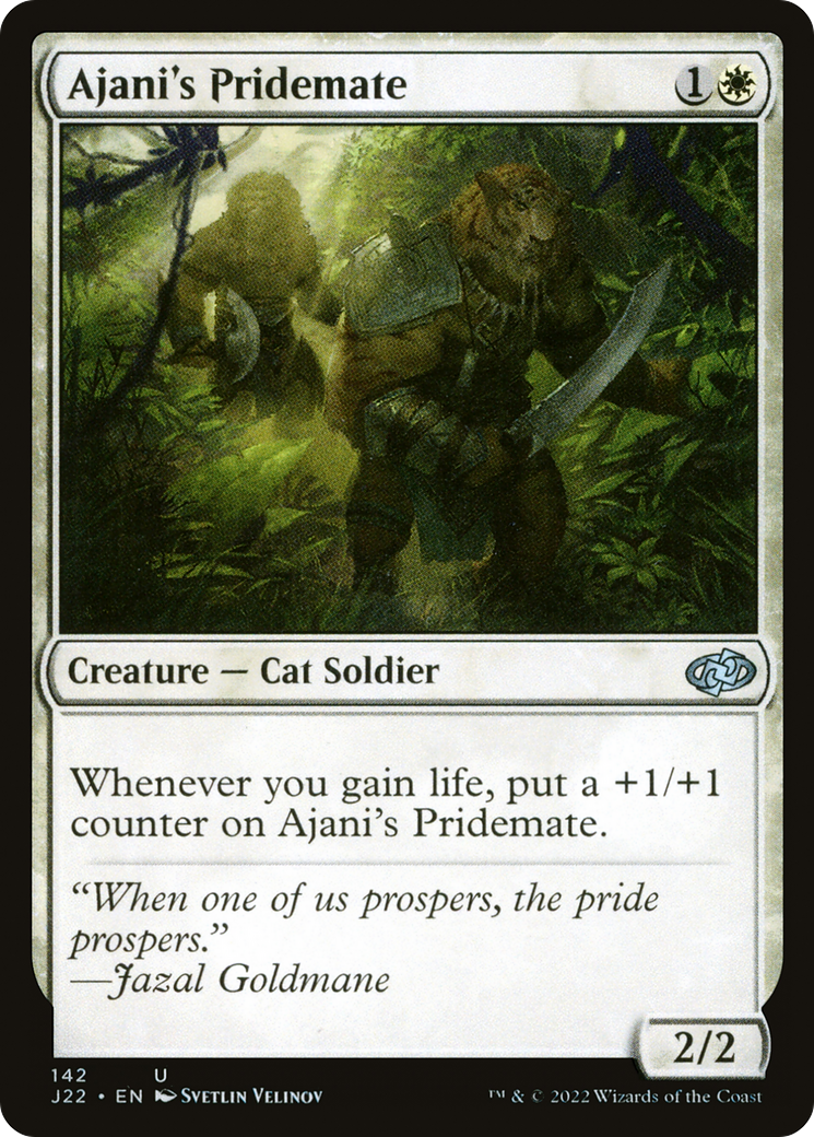 Ajani's Pridemate (J22-142) - Jumpstart 2022 - Premium MTG Single from Wizards of the Coast - Just $0.08! Shop now at Game Crave Tournament Store