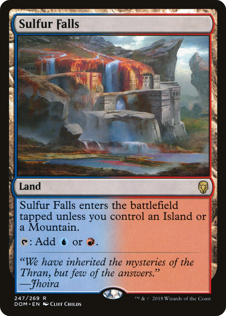 Sulfur Falls (DOM-247) - Dominaria Foil - Premium MTG Single from Wizards of the Coast - Just $0.31! Shop now at Game Crave Tournament Store