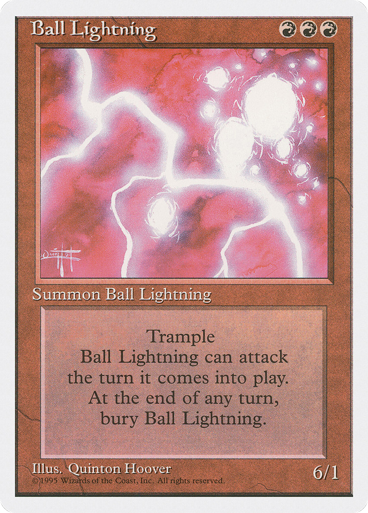 Ball Lightning (4ED-176) - Fourth Edition - Premium MTG Single from Wizards of the Coast - Just $0.83! Shop now at Game Crave Tournament Store