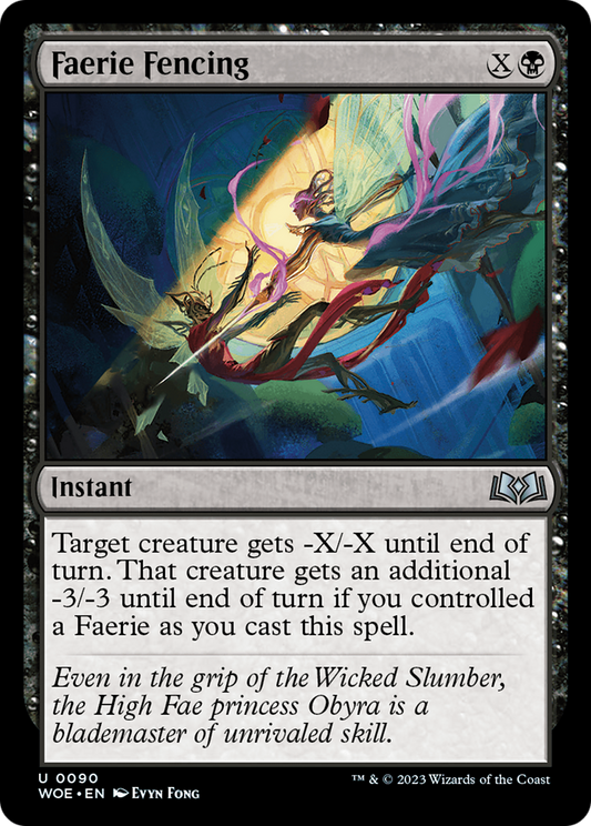 Faerie Fencing (WOE-090) - Wilds of Eldraine Foil - Premium MTG Single from Wizards of the Coast - Just $0.08! Shop now at Game Crave Tournament Store
