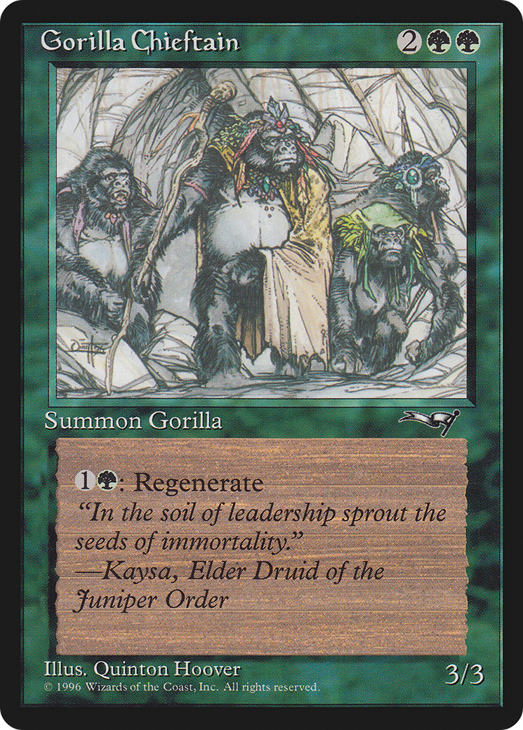 Gorilla Chieftain (ALL-94B) - Alliances - Premium MTG Single from Wizards of the Coast - Just $0.25! Shop now at Game Crave Tournament Store