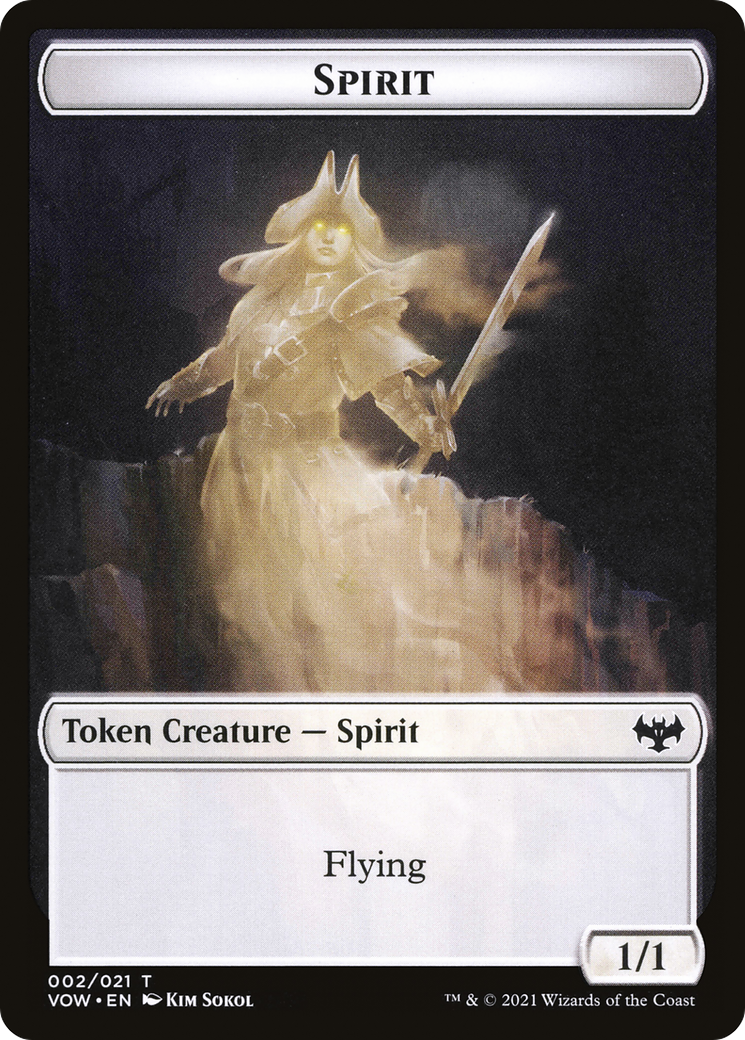 Spirit (TVOW-002) - Innistrad: Crimson Vow Tokens Foil - Premium MTG Single from Wizards of the Coast - Just $0! Shop now at Game Crave Tournament Store