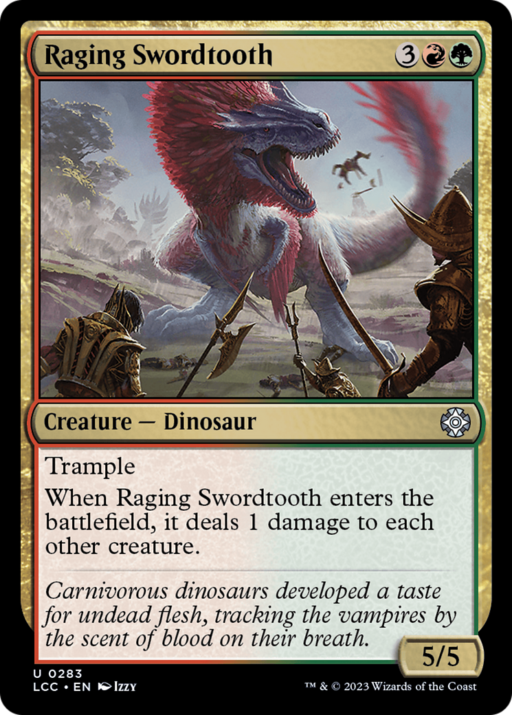 Raging Swordtooth (LCC-283) - The Lost Caverns of Ixalan Commander - Premium MTG Single from Wizards of the Coast - Just $0.08! Shop now at Game Crave Tournament Store