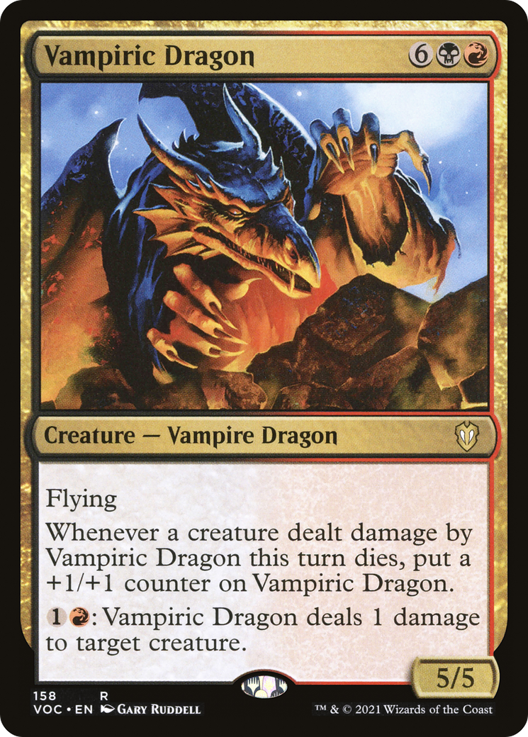 Vampiric Dragon (VOC-158) - Crimson Vow Commander - Premium MTG Single from Wizards of the Coast - Just $0.25! Shop now at Game Crave Tournament Store