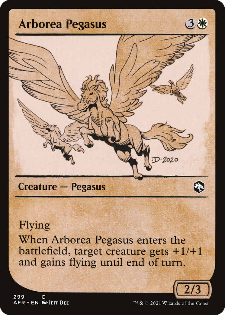 Arborea Pegasus (AFR-299) - Adventures in the Forgotten Realms: (Showcase) Foil - Premium MTG Single from Wizards of the Coast - Just $0.08! Shop now at Game Crave Tournament Store