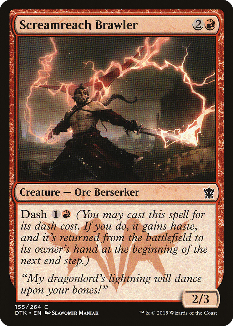 Screamreach Brawler (DTK-155) - Dragons of Tarkir Foil - Premium MTG Single from Wizards of the Coast - Just $0.08! Shop now at Game Crave Tournament Store