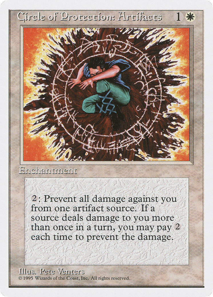 Circle of Protection: Artifacts (4ED-013) - Fourth Edition - Premium MTG Single from Wizards of the Coast - Just $0.08! Shop now at Game Crave Tournament Store