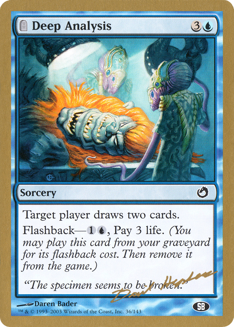 Deep Analysis (WC03-DH36SB) - World Championship Decks 2003: (tombstone) - Premium MTG Single from Wizards of the Coast - Just $0.15! Shop now at Game Crave Tournament Store