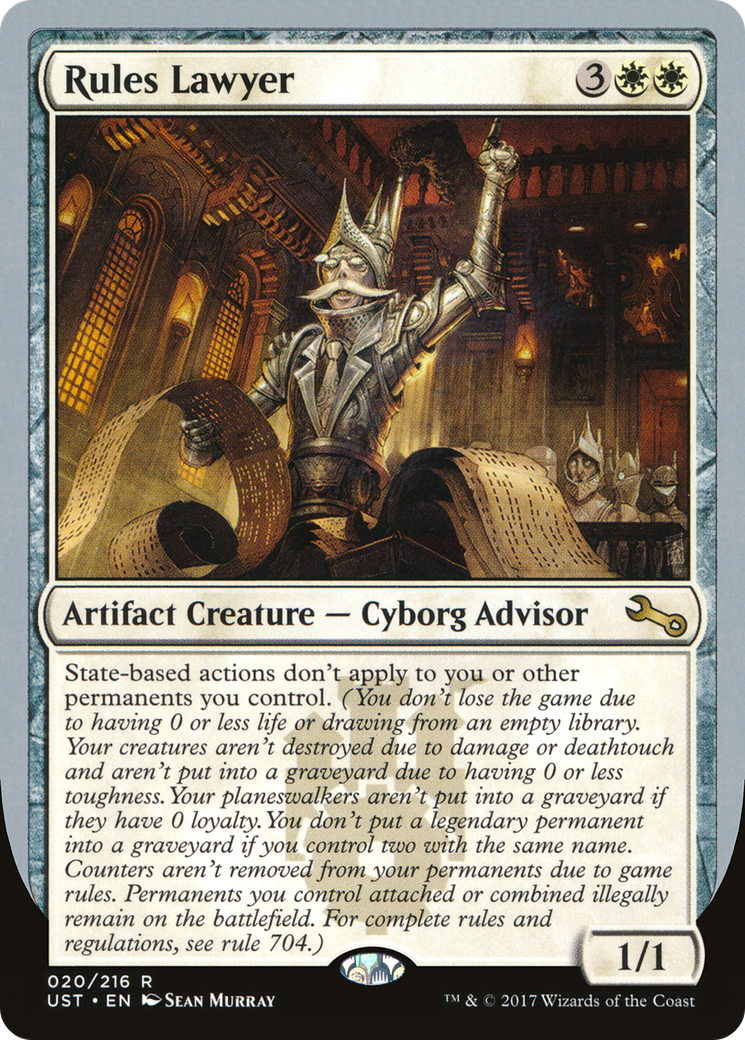 Rules Lawyer (UST-020) - Unstable - Premium MTG Single from Wizards of the Coast - Just $0.08! Shop now at Game Crave Tournament Store