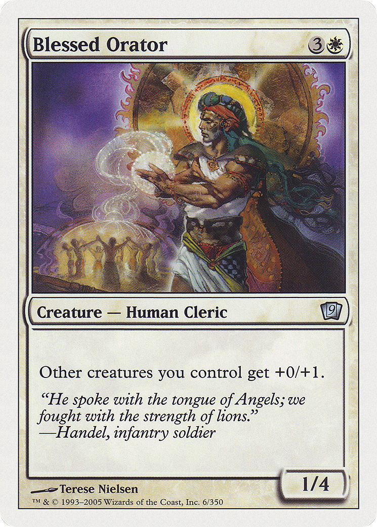 Blessed Orator (9ED-006) - Ninth Edition - Premium MTG Single from Wizards of the Coast - Just $0.08! Shop now at Game Crave Tournament Store
